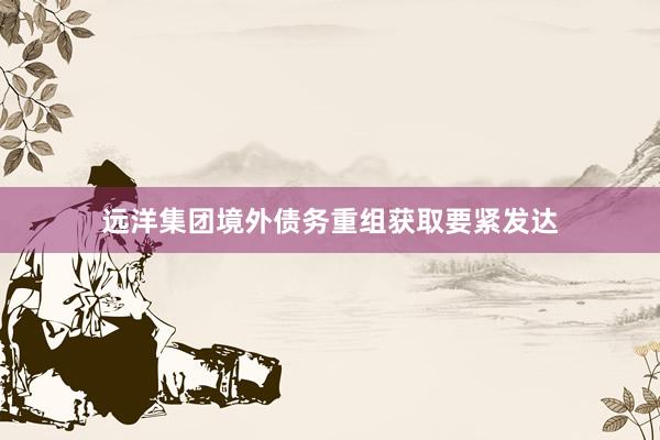 远洋集团境外债务重组获取要紧发达