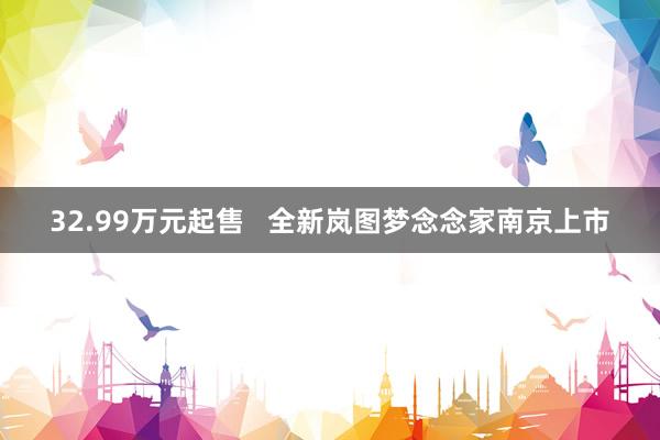 32.99万元起售   全新岚图梦念念家南京上市