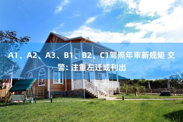 A1、A2、A3、B1、B2、C1驾照年审新规矩 交警: 注重左迁或刊出